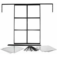 Vitavia Doppelschiebetür für Gewächshäuser 'Sirius' und 'Sirona' schwarz 122 x 191 cm - 