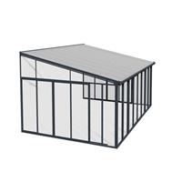 Praxis SanRemo veranda polycarbonaat grijs 435x385x310cm