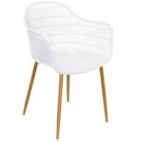 Express Noville witte tuinstoelen - Set van 4 stuks