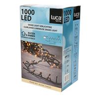 Clusterverlichting 1000 Warm Witte Lampjes Met Afstandsbediening 20 Meter - Kerstverlichting - Op Afstand Bedienbaar