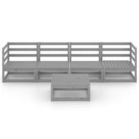 vidaXL 5-tlg. Garten-Lounge-Set Grau Kiefer Massivholz 