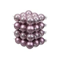 Bellatio 36x Stuks Glazen Kerstballen Salie Paars (Lilac Sage) 6 Cm Mat/glans - Kerstbal