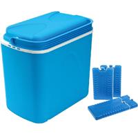 Koelbox Blauw 24 Liter 40 X 25 X 37 Cm Incl. 4 Koelelementen - Koelboxen