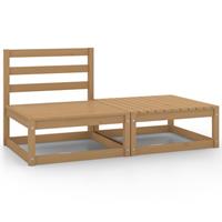 VIDAXL 2-tlg. Garten-Lounge-Set Honigbraun Massivholz Kiefer