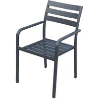 HARMS 4er Set Garten Stühle Sitz Veranda Möbel Balkon Terrasse ALU-Gestell