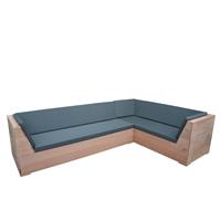 Wood4you oungeset 6 Bankirai 250cm/200cm Incl Kussens (Gl-vorm)
