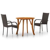 3-delige Tuinset Bruin