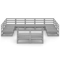 vidaXL 11-delige Loungeset massief grenenhout