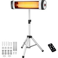 Monzana Heater - terrasverwarmer - Verplaatsbaar - met Standaard - Zilver - 2500W