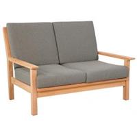 Express Teak 124 cm Loungebank inclusief kussens - 2 persoons