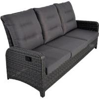 Express Soho Forte wicker Loungebank antraciet - 3 persoons