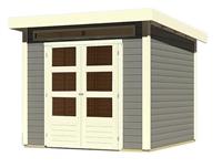 Karibu Gartenhaus KANDERN 3 28 mm 240 x 24 m Terragrau