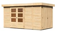 Karibu Gartenhaus RETOLA 4 SET MIT ANBAUSCHRANK 19 mm 302 x 217 m Ohne Schleppdach