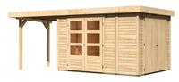 Karibu Gartenhaus RETOLA 4 SET MIT ANBAUSCHRANK 19 mm 238 x 242 m Mit Schleppdach 240 m