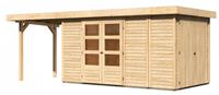 Karibu Gartenhaus RETOLA 4 SET MIT ANBAUSCHRANK 19 mm 302 x 217 m Mit Schleppdach 240 m