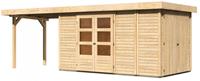 Karibu Gartenhaus RETOLA 4 SET MIT ANBAUSCHRANK 19 mm 302 x 217 m Mit Schleppdach 280 m