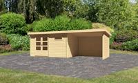 Karibu Gartenhaus BASTRUP 8 28 mm 387 x 297 m Mit Schleppdach 3 m + Wände