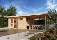 Karibu Gartenhaus BASTRUP 8 28 mm 387 x 297 m Mit Schleppdach 3 m