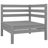 vidaXL 3-tlg. Garten-Lounge-Set Grau Massivholz Kiefer 