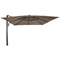 Express Taurus Zweefparasol taupe 300x300 cm vierkante parasol