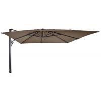 Express Taurus Zweefparasol taupe 400x300 cm rechthoekige parasol