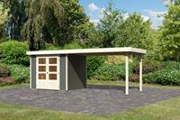 Woodfeeling | Tuinhuis Askola 3 met Overkapping 2,8 | Terragrijs