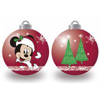 Weihnachtsbaumkugel Mickey Mouse Happy Smiles 6 St&uuml;ck Rot Kunststoff (&oslash; 8 Cm)