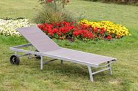 Merxx Gartenliege Aktionsliege, (1 St.), 5-fach verstellbar, Aluminiumgestell mit Textilbezug