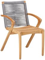 Best Gartensessel Agadir, Teakholz, inkl. Sitzkissen, grau