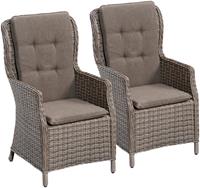 MERXX Tuinstoel Riviera set van 2, polyrotan, staal (set, 2 stuks)