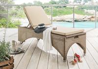 Destiny Gartenliege Bolivar High, Polyrattan, verstellbar, ohne Auflage