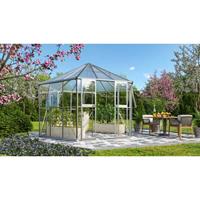 Vitavia Broeikas Galaxis Maat 9000 Gepoedercoat Aluminium Wit Gehard Veiligheidsglas (esg) + Polycarbonaat (pc) 6mm