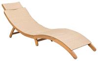 Merxx Gartenliege »Capri«, Akazie/Polyrattan, klappbar, natur, inkl. Kissen
