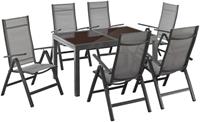 MERXX Tuin-eethoek Amalfi 6 stoelen met tafel (7-delig)