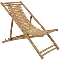 Bamboe Strandstoel 113x60x75 cm tuinstoel