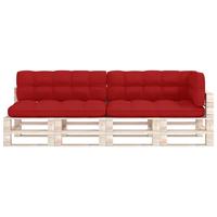 vidaXL Bankkussens pallet 5 st rood