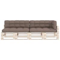 vidaXL Bankkussens pallet 5 st taupe