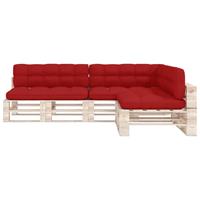 VIDAXL Palettensofa-Auflagen 7 Stk. Rot