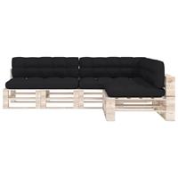 VIDAXL Palettensofa-Auflagen 7 Stk. Schwarz