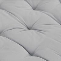 VIDAXL Palettenkissen Baumwolle 120×40×7 cm Grau