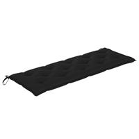 VIDAXL Gartenbank-Auflage Schwarz 150x50x7 cm Stoff