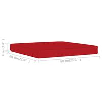 VIDAXL Palettenhocker-Auflage Rot Stoff