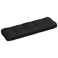 VIDAXL Gartensofa-Kissen Schwarz 120x40x12 cm Stoff