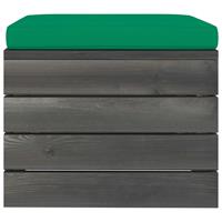 vidaXL Tuinhocker met kussen pallet grenenhout
