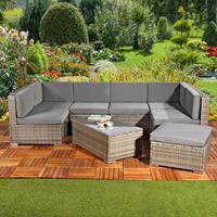 MUCOLA Sitzgruppe Gartenmöbel Lounge Sitzgarnitur Rattan Gartenset Sitzgruppe Terrasse