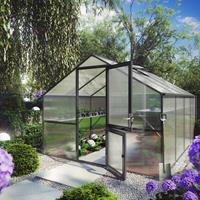 KGT Gewächshaus 'Orchidee IV' 12,75 m² anthrazit-grau - 