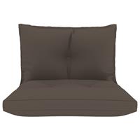 vidaXL Pouf Palettensofa-Auflagen 2 Stk. Taupe Stoff (1-St)