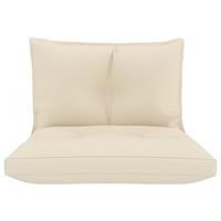 VIDAXL Palettensofa-Auflagen 2 Stk. Creme Stoff