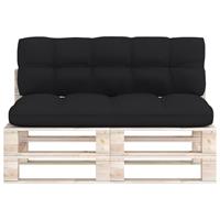 VIDAXL Palettensofa-Auflagen 2 Stk. Schwarz