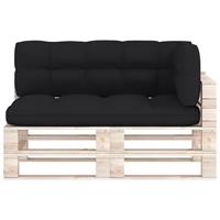 VIDAXL Palettensofa-Auflagen 3 Stk. Schwarz